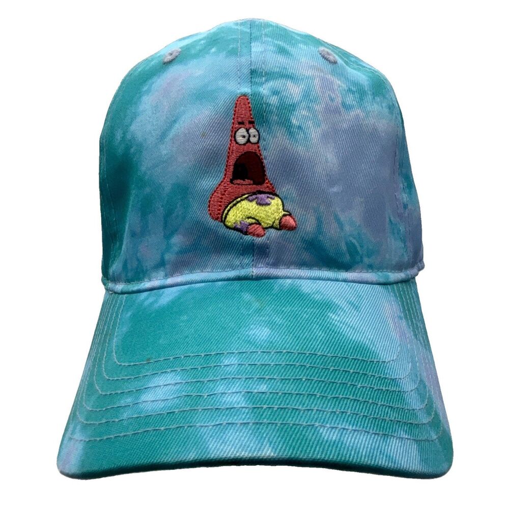 Nickelodeon SpongeBob Patrick Star Tie-Dye Blue Adjustable Cap